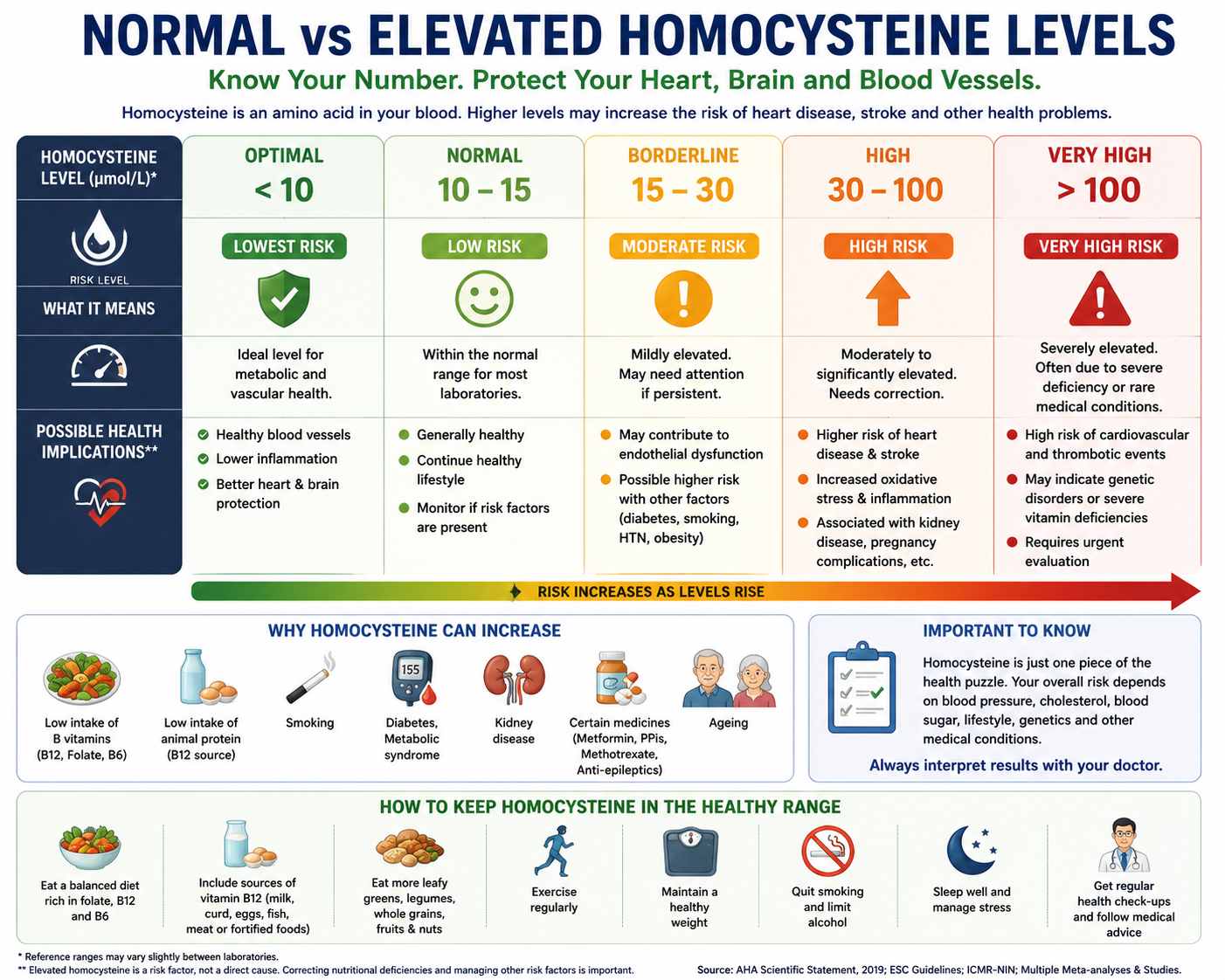 Levels of Homocysteine for Indians and Risk Factors