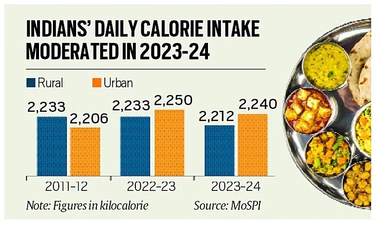 Indians daily calorie Intake