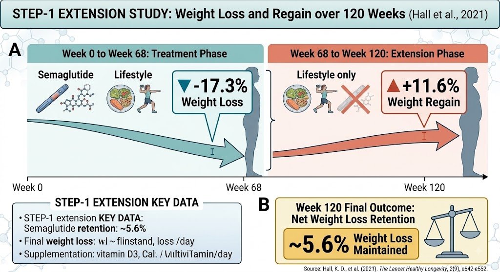 STEP-1-Extension-Study-Weight-Loss-and-Regain-after-stopping-Semaglutide