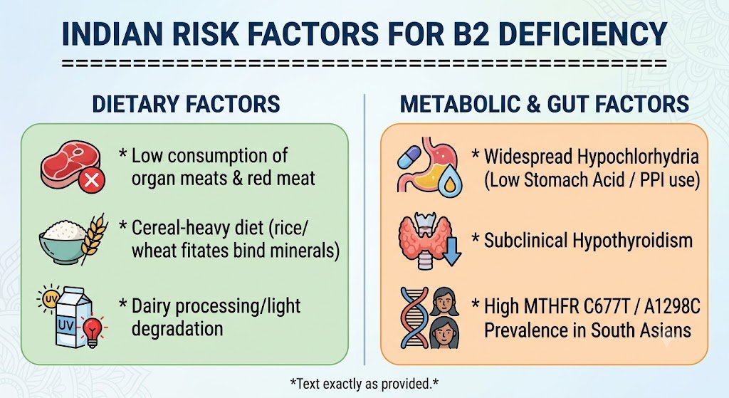 Reasons for Vit B2 Deficiency in Indians
