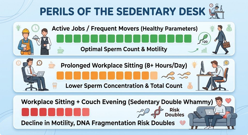 Long sitting hours and male infertility
