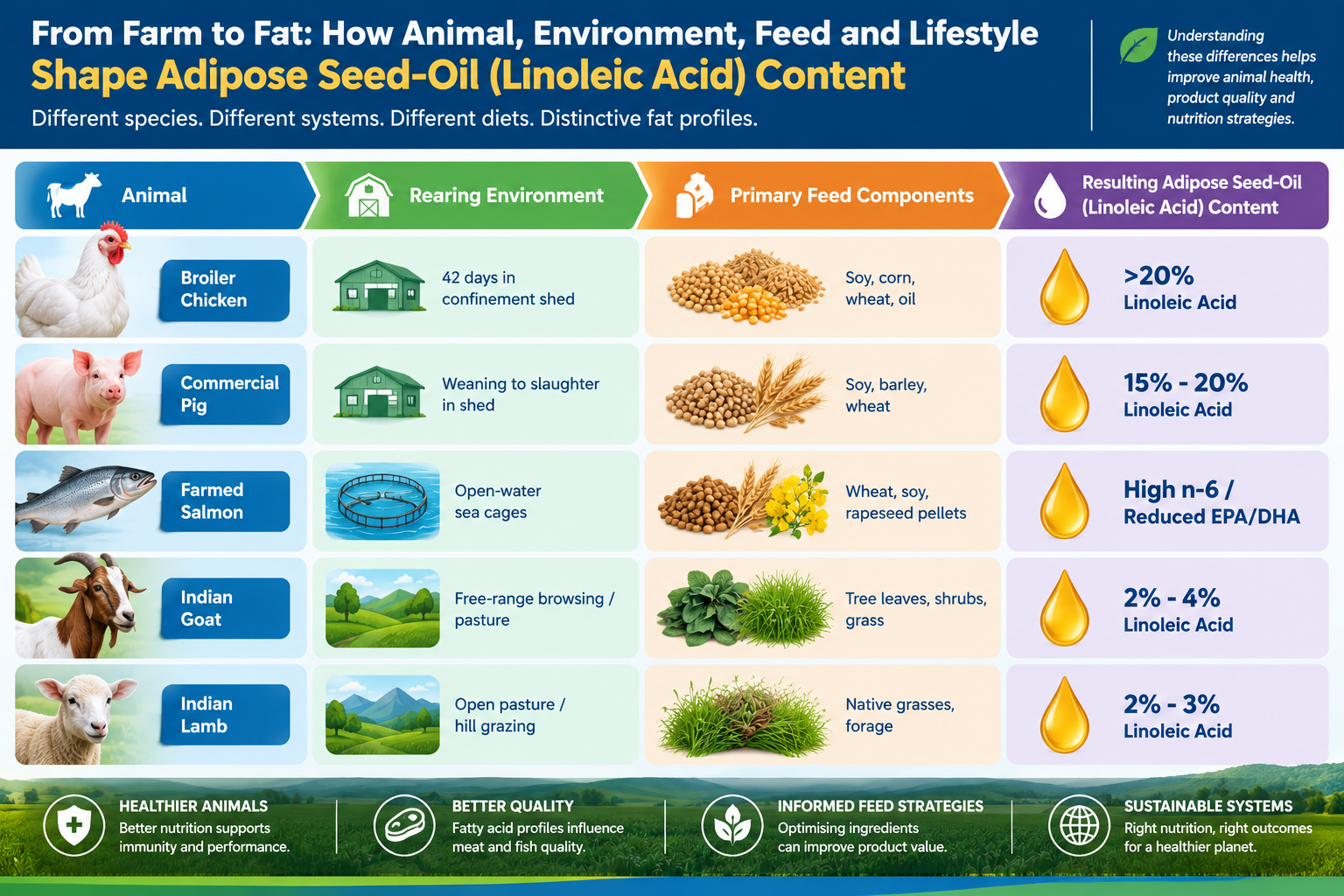 Linoleic Acid in Indian Meats